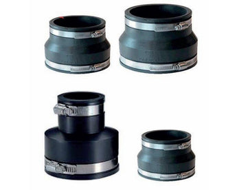 Flexible Reducing Connector with clips 4"-1.5" - SKS Wholesale