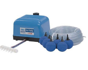 Aqua Forte Air pump Flow V-10 SET (with line / stones) - SKS Wholesale